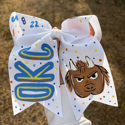Painted Hair Bow 