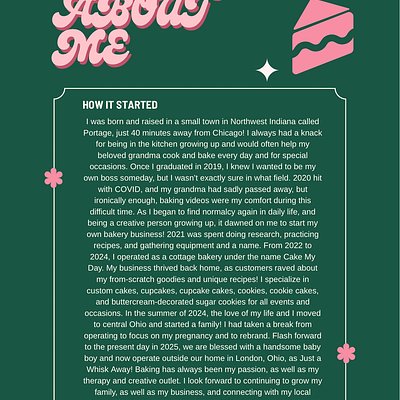 About The Baker ✨