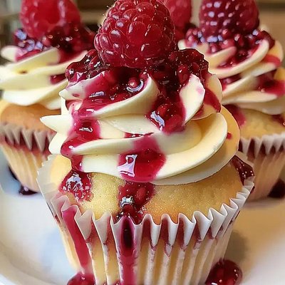 Raspberry Cheesecake Cupcakes 