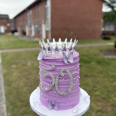 Tall 4-layer Custom Cake