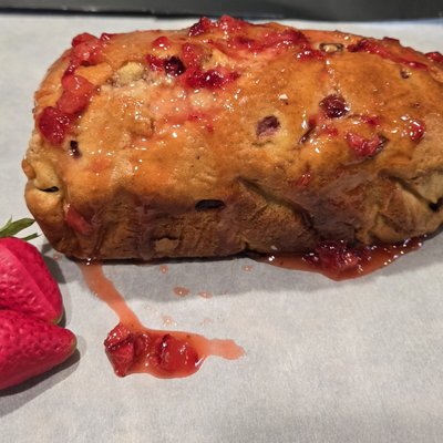 NEW!!! Sour Cream Strawberry Bread