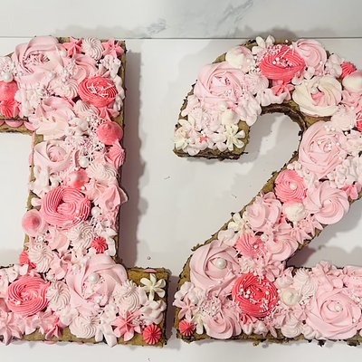 Double Number Cookie Cake