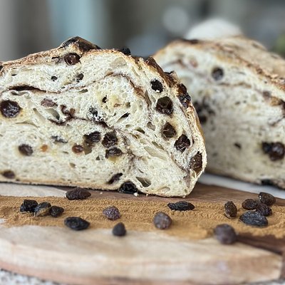 Cinnamon Raisin Swirl Sourdough Loaf