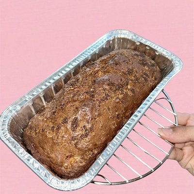 Classic Banana Bread topped w/ Light Brown Sugar, Cinnamon, & Nutmeg | Half Loaf