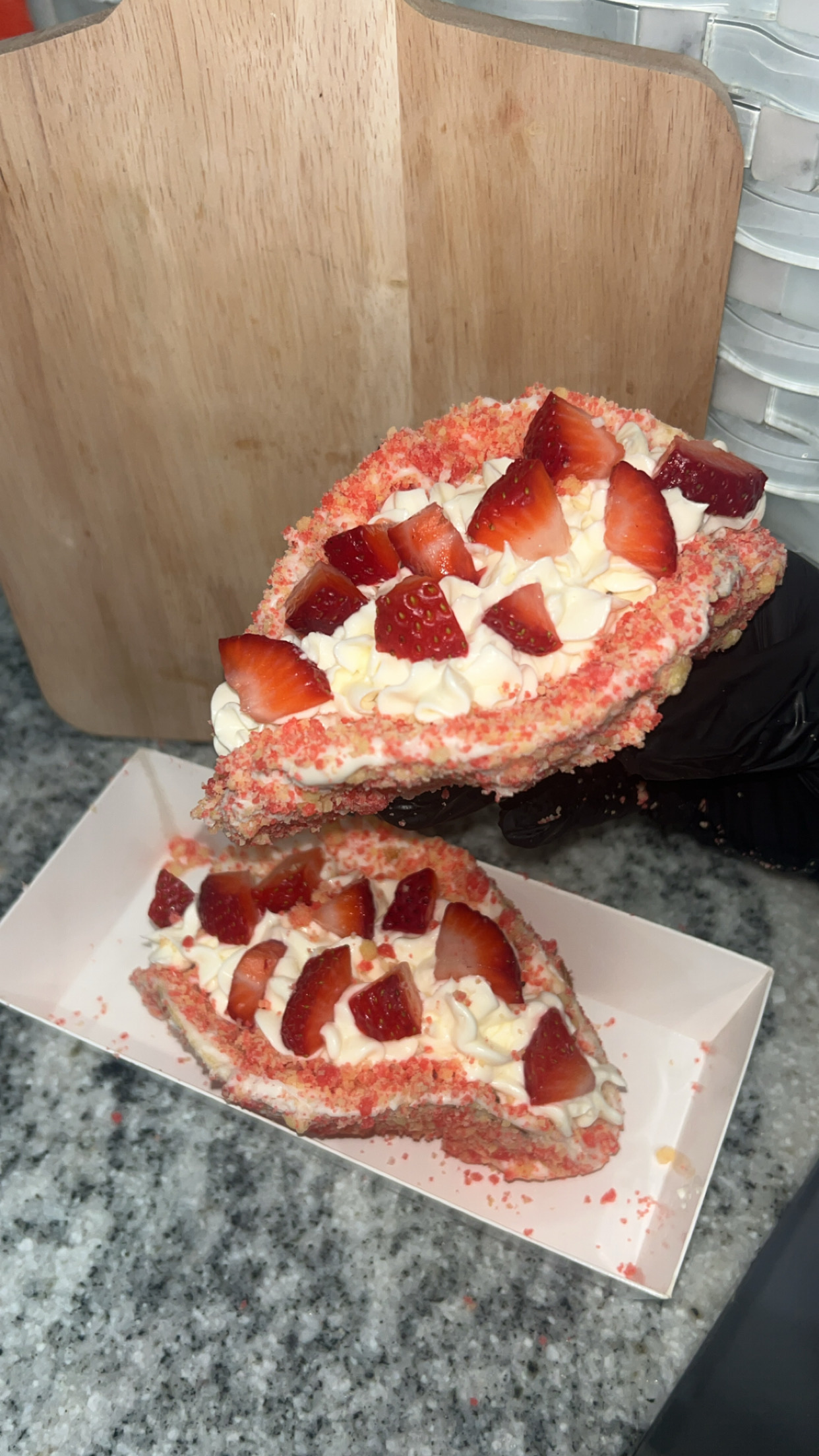 Strawberry Crunch Cheesecake Taco
