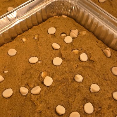 Pumpkin Blondies With White Chips 8x8 Pan
