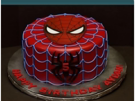 Spider Man Round Cake With Buttercream