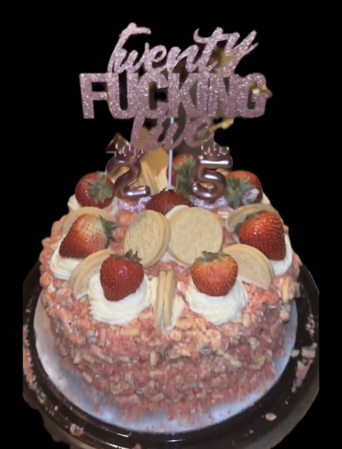 Strawberry Crunch Cake