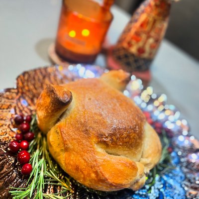 Turkey Shaped Sourdough Bread