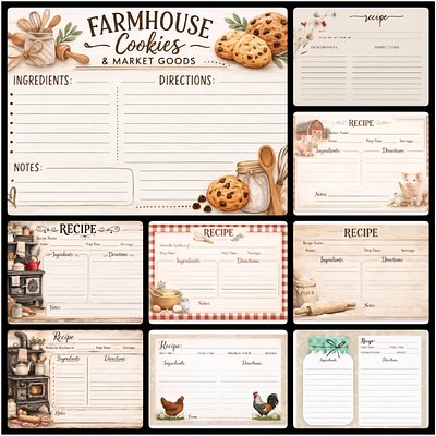 5x7 Recipe Cards