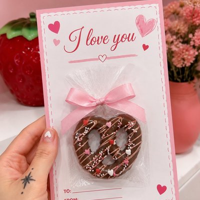 Chocolate Covered Pretzel Party Favor