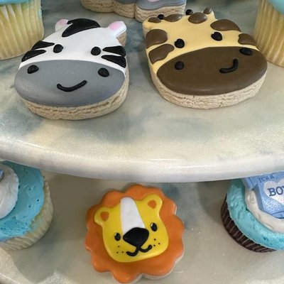 One Dozen Cutout Sugar Cookies Decorated w/Royal Icing