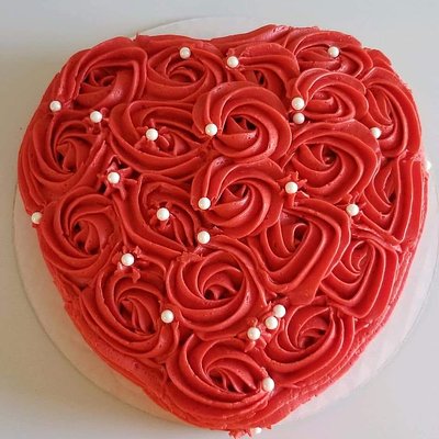 Single Layer Rosette Or Regular Heart Cakes