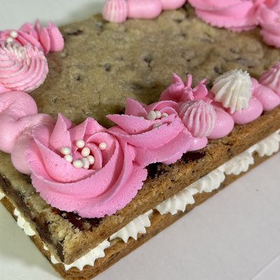 Medium Rectangle with Fondant Text- Two Layers