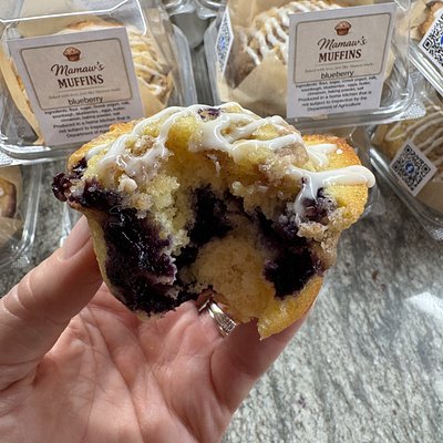 Blueberry Sourdough Muffins With Strudel 