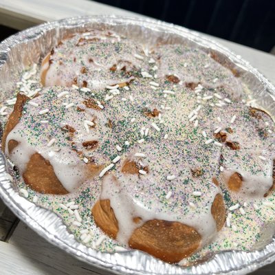 Sourdough Cinnamon Roll King Cake
