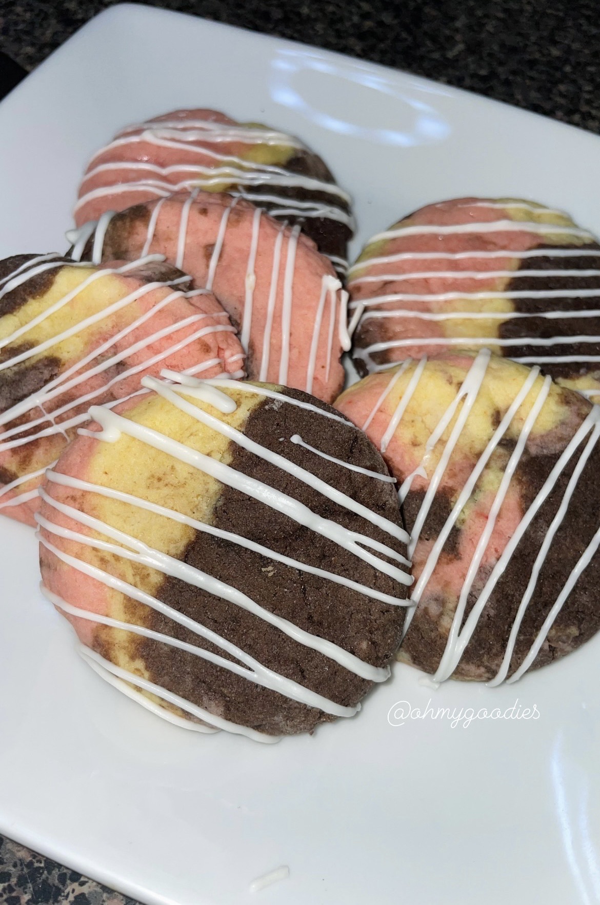 Neapolitan Ice Cream Cookies