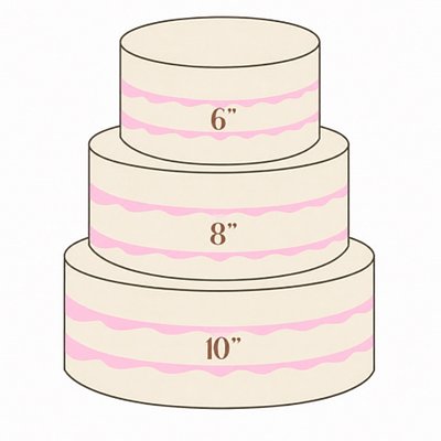 Three-Tier Cake (6”, 8”, 10”)