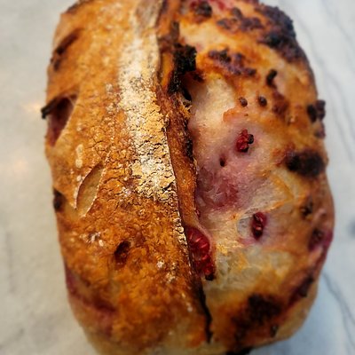 Raspberry White Chocolate Sourdough 