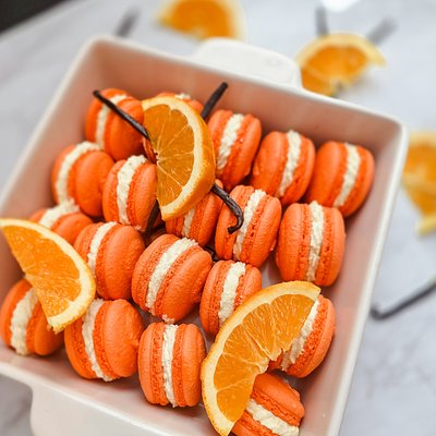 Orange Creamsicle Macarons