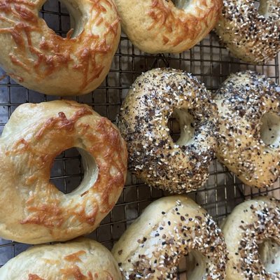 Sourdough Jumbo Bagels (Sept-Feb Only) $2.50-$2.90 each Or 6/$15 -$17 See Description For Flavors!