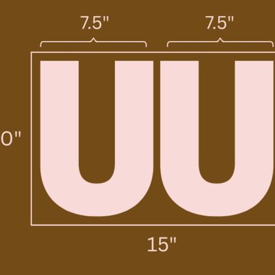 2 MEDIUM DOUBLE layer Number/Letter/Symbol (10" x 7.5" each)