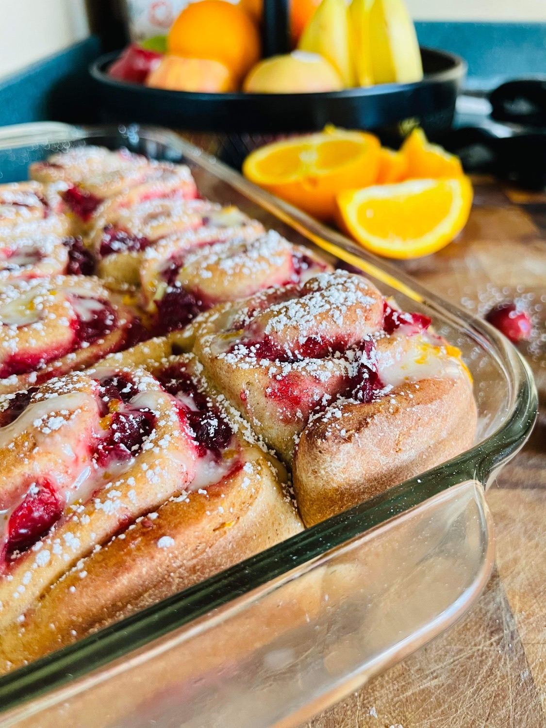 Cranberry Orange Cinnamon Rolls (Large)