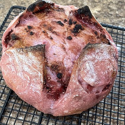 Raspberry White Chocolate Sourdough Bread