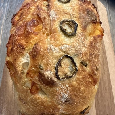 Jalapeño and Cheddar Sourdough Loaf