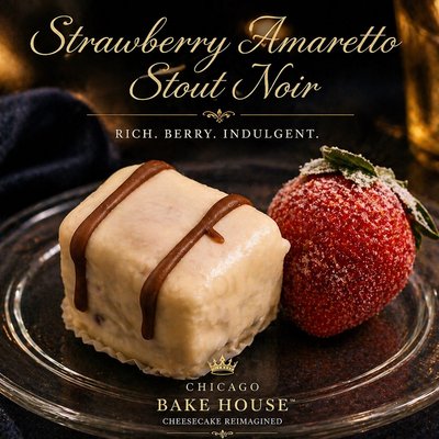 Strawberry Amaretto Stout Nior Cheesecake Bite