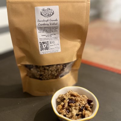 Sourdough Discard Granola: Cranberry Walnut
