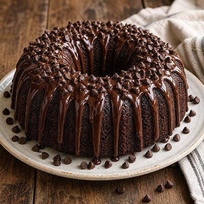 Chocolate Fudge Chip Bundt Cake