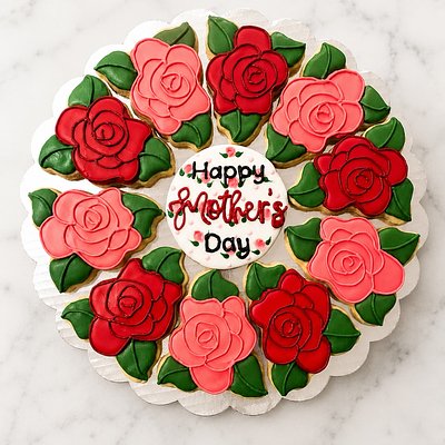 Rose Cookie Platter