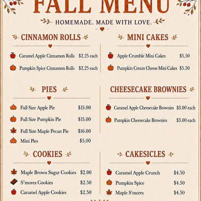 Fall Menu