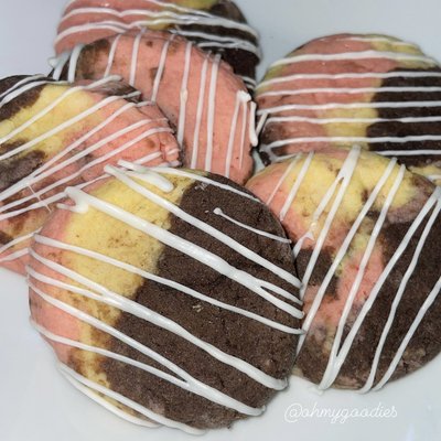 Neapolitan Ice Cream Cookies