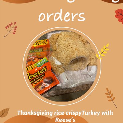Rice crispy Turkey With Candy 