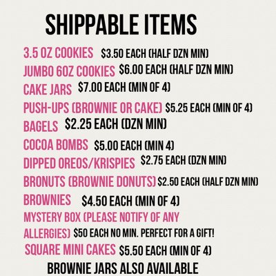 Shippable Items 