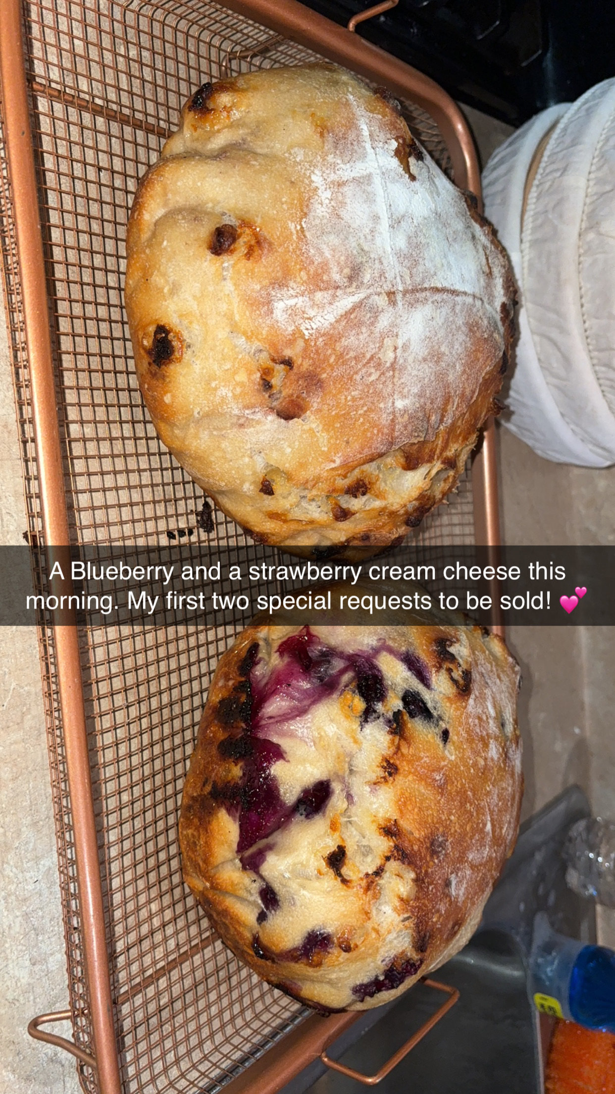 Blueberry/Strawberry Cream cheese Loaf