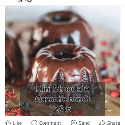 Mini Chocolate Ganache Bundt