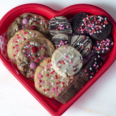 Valentine’s Cookies Assortment Heart Shaped Box 