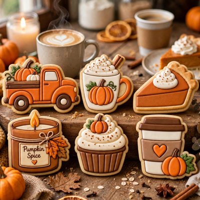 2 Fall Theme Cookie Set