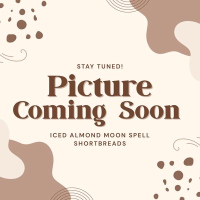 Iced Almond Moon Spell Shortbread Cookies 