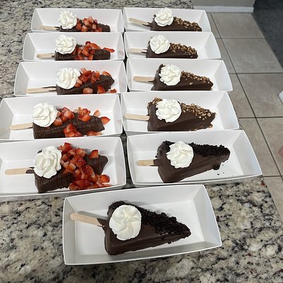 Dozen Mini Chocolate Covered Cheesecake Dipped By The Slice By