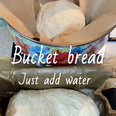 Great Gift! Make Your Own! Artisan Bread Mix (includes Bucket $12) JUST ADD WATER! Makes 4- 1# Loaves  REFILL MIX $8