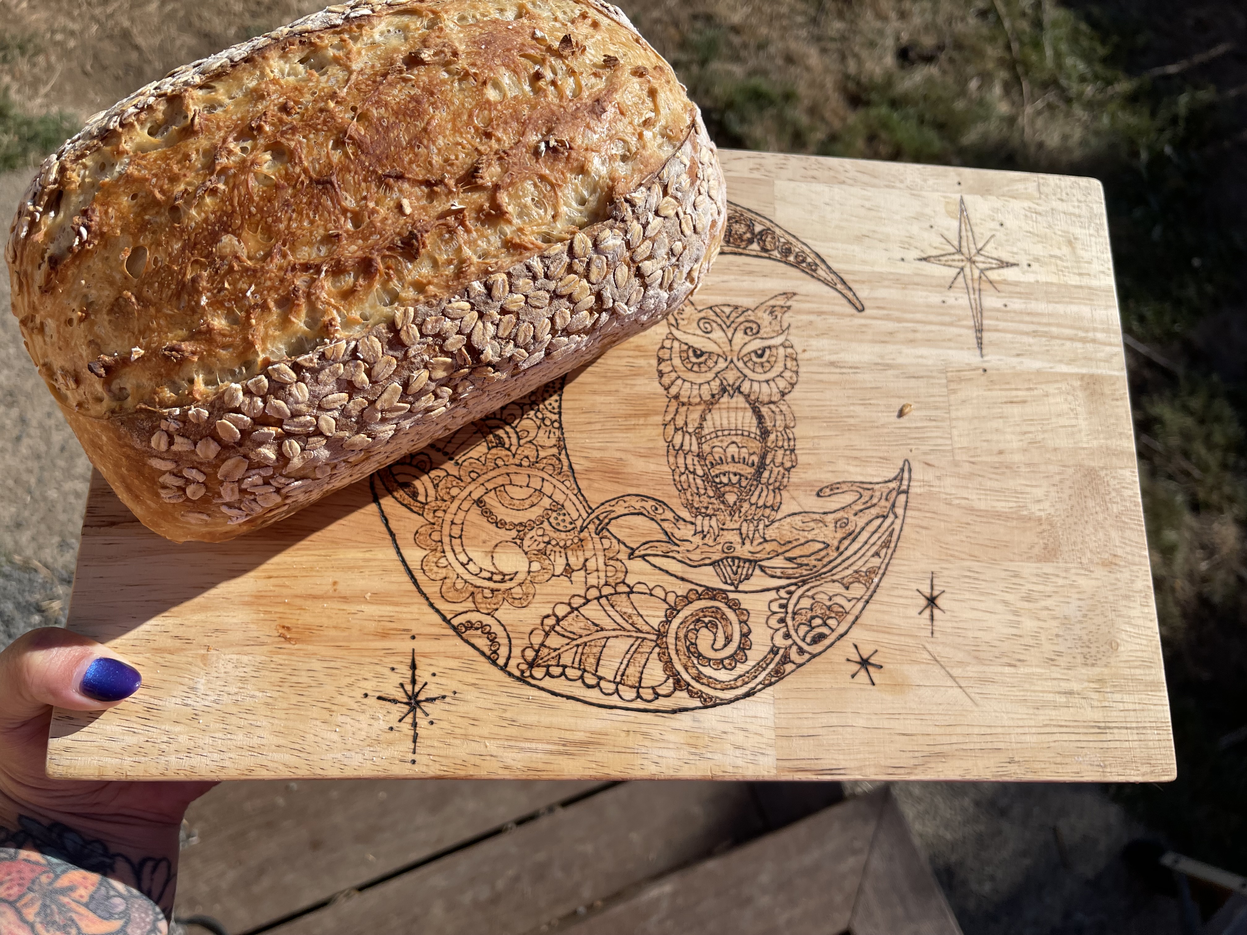 🍯🌾 Honey Oat Sourdough Loaf