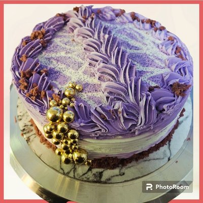 1 Layer  Purple Velvet Cake 