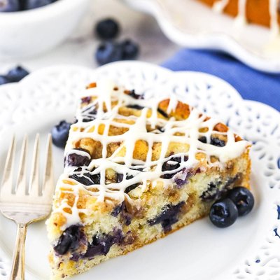 Blueberry Coffee Cake Slice 