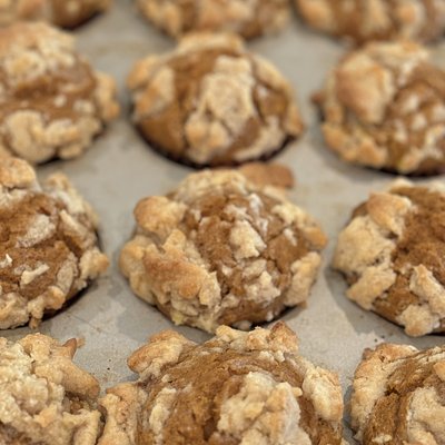 One Dozen Pumpkin Crumbcake Muffins