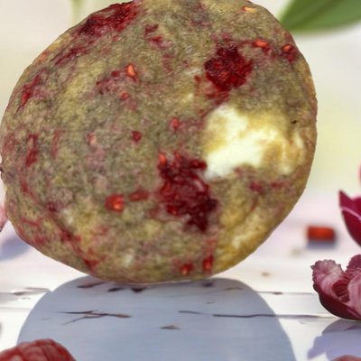 White chocolate raspberry cookies