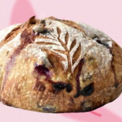 Sourdough Bread Made With Blueberries, with Cream Cheese a little bit of sweetener